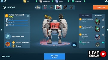 WAR ROBOTS LIVE STREAM REVENANT WHAT ARE THE STRONGEST BUILDS? #WARROBOTS