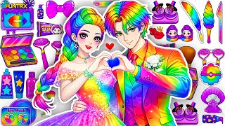 Download Lagu 💋DIY de Papel💋KPOP DEMON HUNTERS Rumi x Jinu Pareja Unboxing de Cabello Colorida + Maquillaje | ASMR MP3