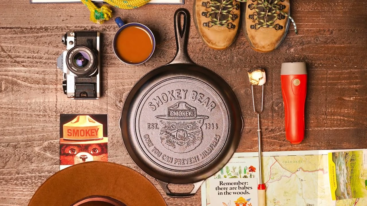 Preview of Lodge Smokey Bear Cast Iron Skillet - 10.25 in. Video