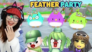 Capek ketawa! Aku dan Trio Edamame main Feather Party chaos banget wkwk