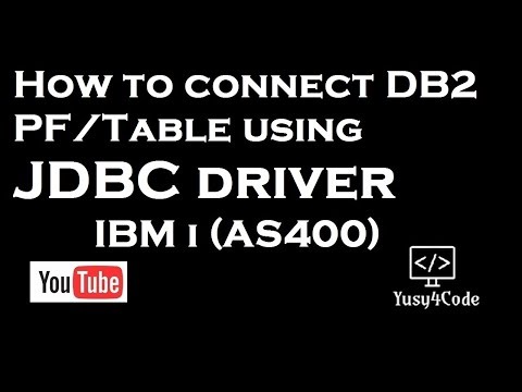 How to connect IBM i DB2 using JDBC Driver | yusy4code