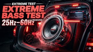 EXTREME CAR AUDIO BASS TEST 🔊 SPL Demo 25Hz–60Hz | WARNING: Speaker Killer