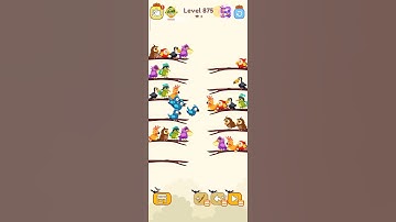 Bird sort calar game leval 875 #games #leveldesign #colorgame #gameartdesign #gameplay