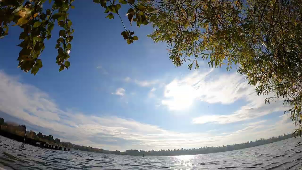 Cloud Time Lapse: A Windy Wednesday Morning in October at Green Lake Park Seattle Version 1