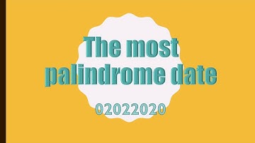 Do you know why 02022020 is so special? The most palindrome date! 👍Pls subscribe🙏