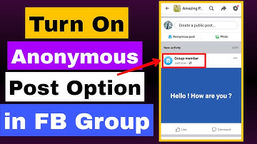 How to turn on Anonymous post option in Facebook Group - easiest method