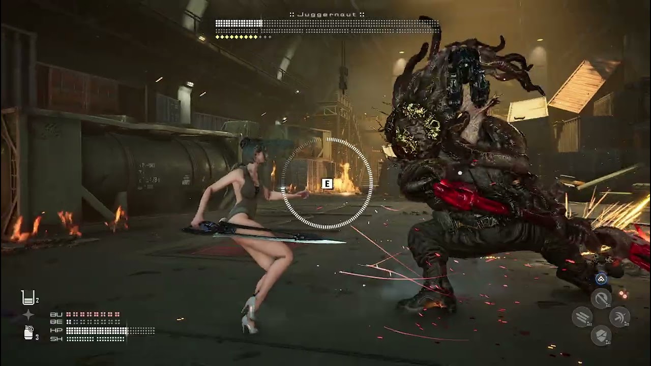Cute Sexy Bunny Defeat The Scary Monster, Stellar Blade, Eve vs Juggernaut