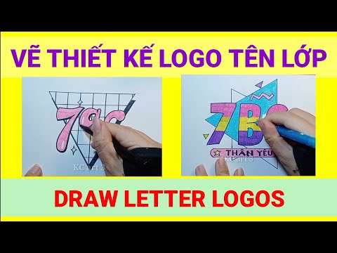 Thiết kế Logo Tên Lớp - 7a6, 7b6 - LOGO DẠNG CHỮ | Draw Letter Logos |  KC art 3 | Mt7 Ctst