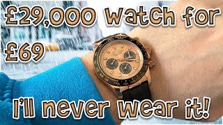 DHGate - Fake R*lex Rose Gold Oysterflex Daytona - A Watch I Will Never Wear!