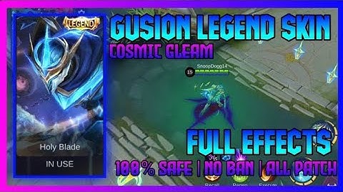 🔥GUSION COSMIC GLEAM LEGEND SKIN SCRIPT FULL SOUND+FULL LOBBY NO PASSWORD🔥|MLBB