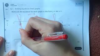 MyMaths y = mx + c Q2