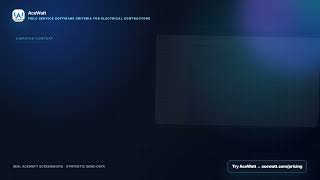 Best Field Service Software Electricians 2026 — AceWatt CRM