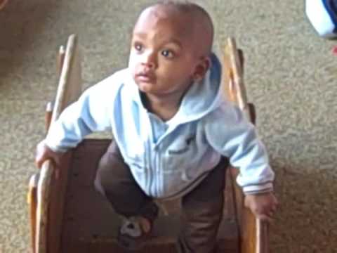 Baby Rucker Learns to Walk!