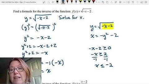 CAC Finding the Equation of an Inverse