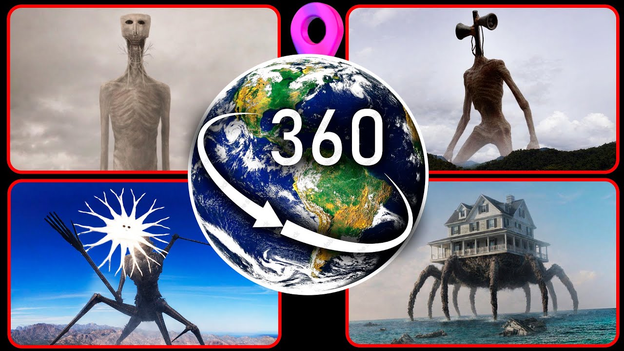 Compilation of Trevor Henderson Creatures Found on Google Earth! — VR 360°