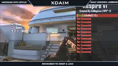 CoD Black Ops 2 Modded Lobby XP Menu Aimbot 10th Prestige