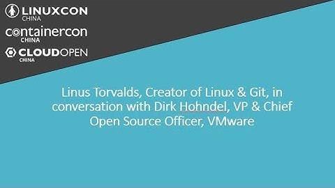 Keynote: Linus Torvalds in conversation with Dirk Hohndel