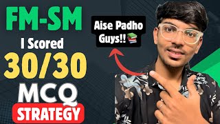 CA INTER | FM-SM | FULL MARKS ‼️MCQ STRATEGY | IMPORTANT TIPS⬅️ | CAwithVaibhav |