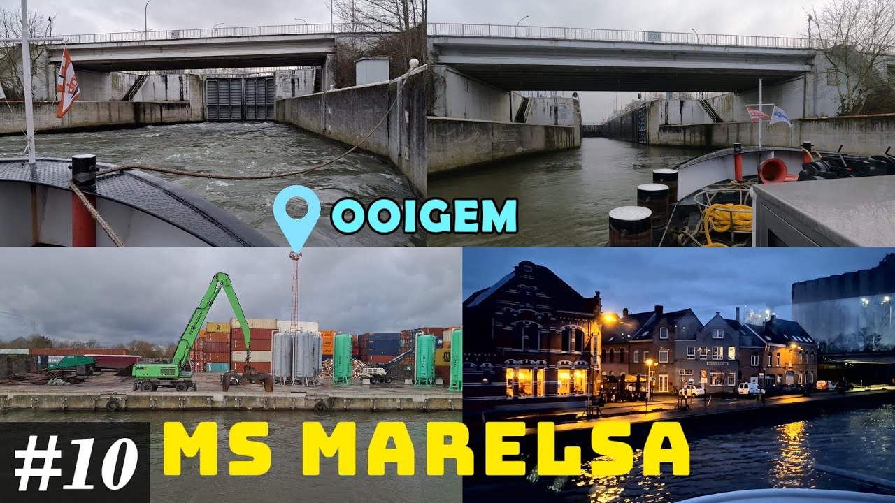 Schutten in sluis Ooigem en aankomst in Roeselare | MS Marelsa #10