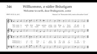 Bach Hymnbook 346 Bwv 4311Ii, Alt Willkommn, O Süßer Brautifam