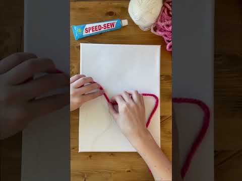 Create this textile wall art with yarn!