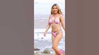 Beautiful Beach Meen in pink swimwear