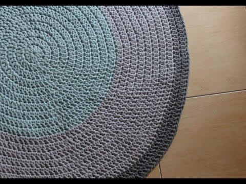 okrągły dywan na szydełku / round rug on crochet