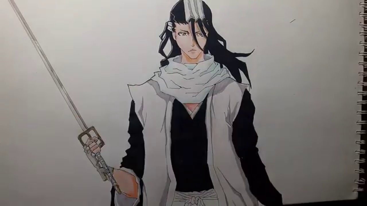 Dibujo de Kuchiki Byakuya /How to draw Kuchiki Byakuya 朽木 白哉 - YouTube
