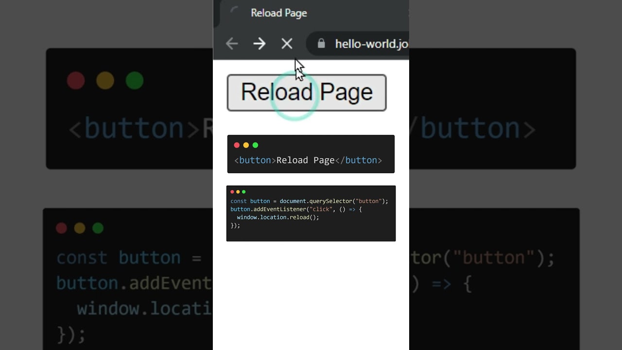 Js reload page. Location reload js.