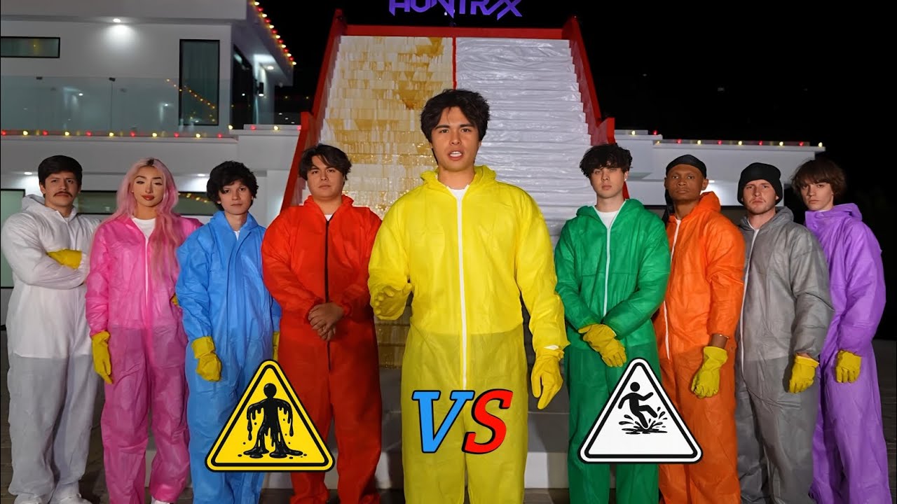 Sticky vs Slippery Stairs Challenge! Stokes Twins ! 