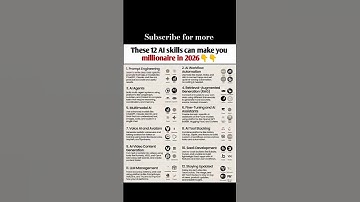 12 AI Skills That Can Make You a Millionaire in 2026 💰🤖 | #aitools #promptgenius