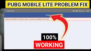 Features Unavailable Facebook Login Us Currently Unavailable for This App Pubg Lite || 200% Working screenshot 2