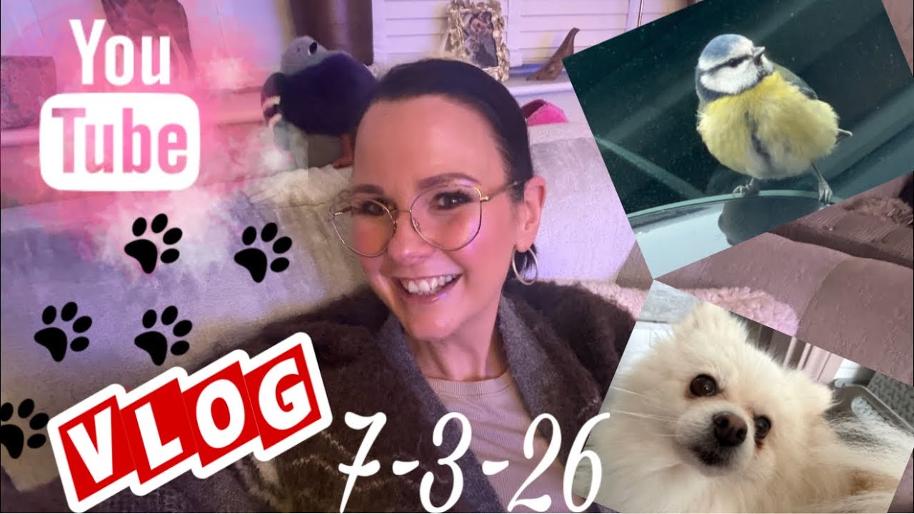 Blue tit bird watching 👀 pancakes 🥞 & Pomeranian baths 🛁 7 March 2026 @MrsPinkyCrazyBagLady  #vlog