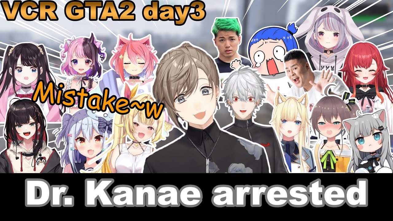 [Nijisanji/Vspo] Доктор Канаэ арестован за помощь членам банды в побеге [VCR GTA2/Hololive/Eng sub]
