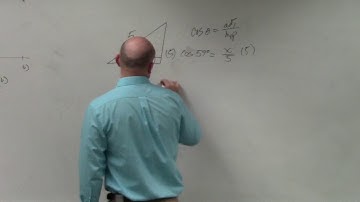 Pre Calc unit 3   how to use cosine to find the missing side of a triangle