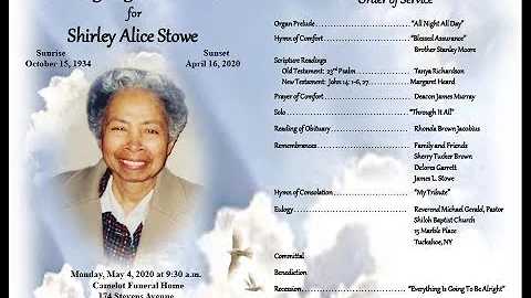 Shirley Alice Stowe Homegoing Celebration