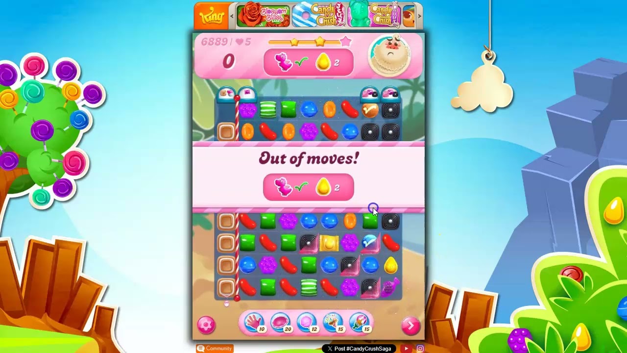 Candy Crush Level 6889 Talkthrough, 21 Moves 0 Boosters - YouTube