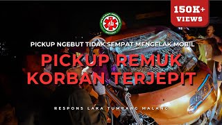 Respons K3c3l4k44n Tumpang Malang  Mobil Vs Pickup