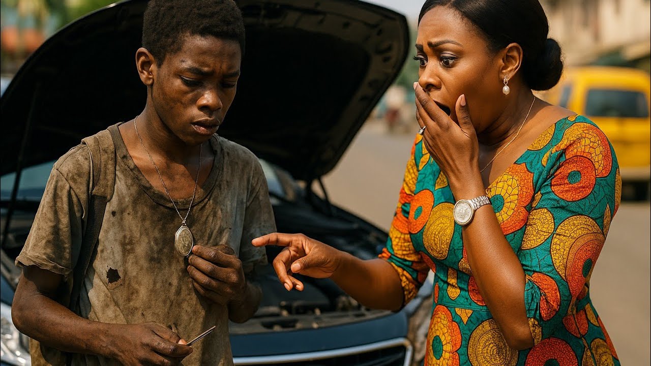 A Homeless Boy Fixed A Billionaire’s Car —What She Did When She Saw The Necklace On His Neck .... 