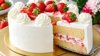 Strawberry Shortcake Cake Recipe Soft Moist Filled with Fresh Strawberries