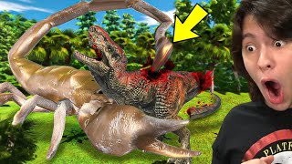 FIZ UMA BATALHA ENTRE UM ESCORPIÃO GIGANTE VS TREX!! (incrível) screenshot 1