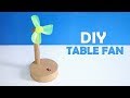 How to Make an Electric Table Fan Using Cardboard - Very Easy DIY At Home