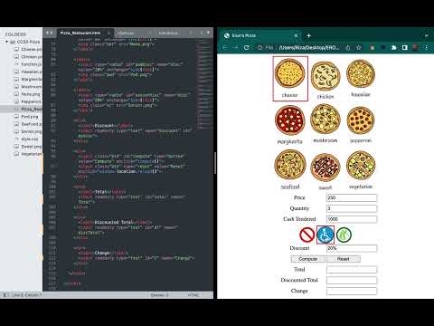 Pizza Ordering System using JavaScript