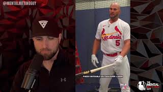 Albert Pujols Hitting Tips: Tee Swings vs Game Swings • Mental Hitting Guy