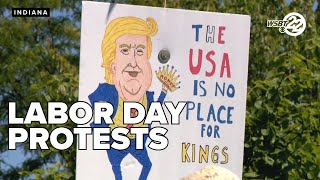 Trump Labor Day Protests: Protesters gather to speak out against Trump administration policies