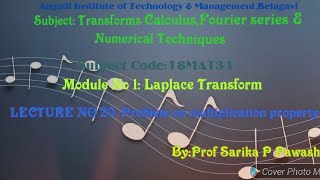 18MAT31-Transform calculus,Fourier series and Numerical Techniques
