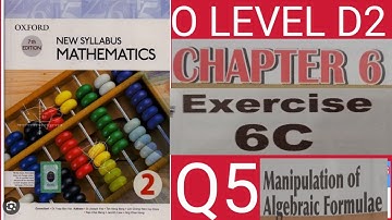 OXFORD 7TH EDITION|NEW SYLLABUS MATHEMATICS 2|EXERCISE 6C| QUESTION5|O LEVEL| D2MATH|