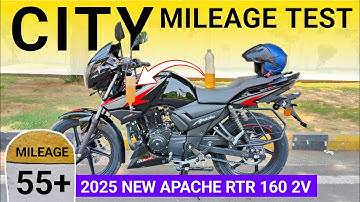 🚀New TVS Apache RTR 160 2V Mileage Test| TVS Apache RTR 160 2V Mileage Test 2025| Apache RTR 160 2V