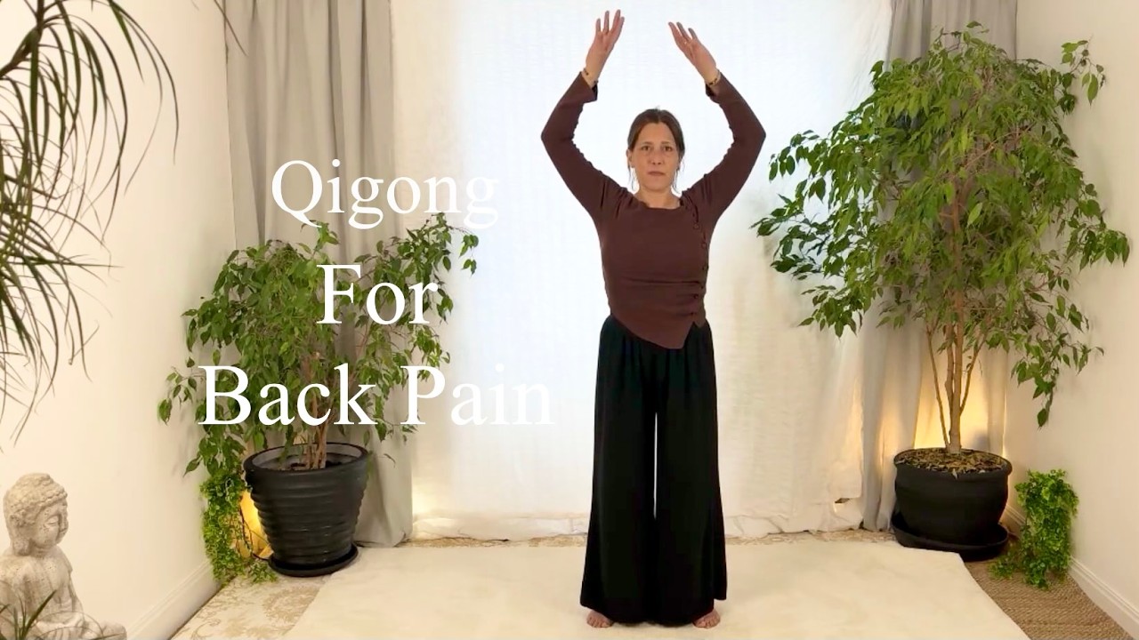 Online Qigong for back pain and sciatica, gentle movement to reduce tension and improve mobility