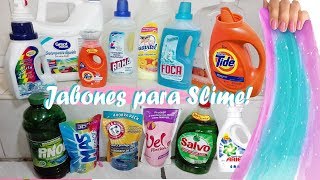 PROBANDO JABONES PARA SLIME 💦  ¿cuál es el mejor?